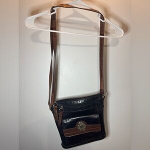 Black and Brown Crossbody Bag